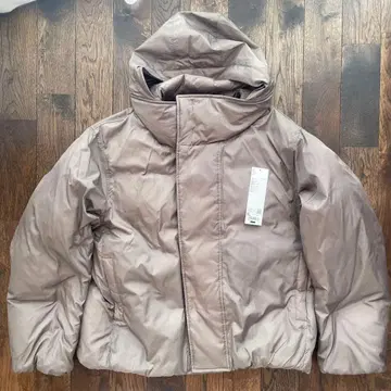 [ 시착만 한 상품 ] UNIQLO U 퍼프 테크 후드티 XL 브라운