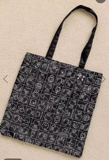 로리즈팜 키티 콜라보 토트백 블랙