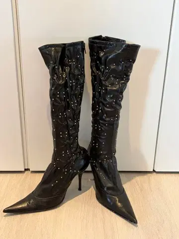 [이탈리아제] VIVIEN LEE 비비안 리 스터드 롱 부츠 36