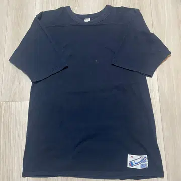 [ 챔피온 ] 80s 챔피온 풋볼 T 네이비 무지 XL
