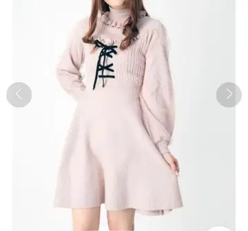 AnkRouge 스핀들 플레어 니트 원피스 앙크루즈