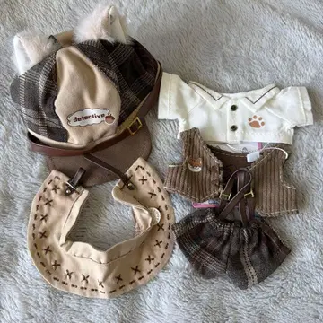 봉제인형 옷 갈아입기 15cm 탐정복