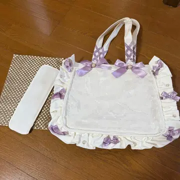 A4 프릴 디자인 이타백용 토트백 더스티 라벤더