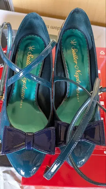 세일러넵튠 펌프스 Sailor Neptune 리본 포함 하이힐