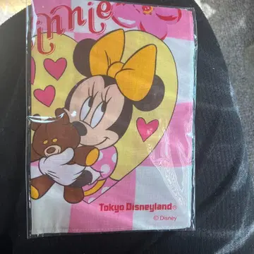 도쿄 디즈니랜드 미니 마우스 손수건 레트로 핑크