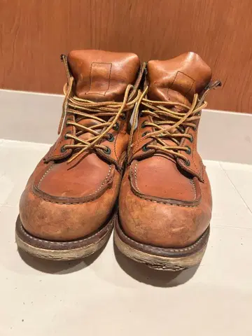 RED WING 브라운 가죽 하이컷 부츠