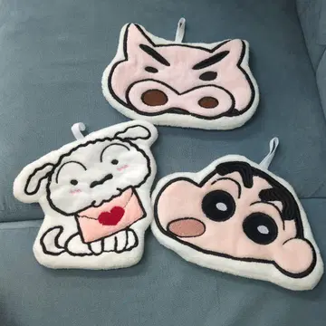 짱구는 못말려(크레용 신짱) 페이스 타월 끈 포함 3종 세트