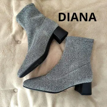 [컨디션 최상] DIANA 스트레치 부츠 실버 라메 22.5cm 봄 코디