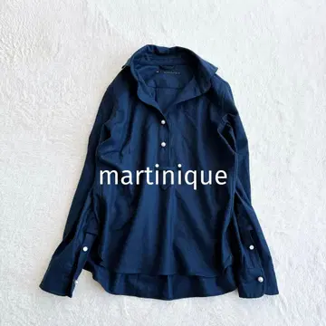새상품급 martinique 삭소니 펄 스키퍼 네이비 긴팔 셔츠