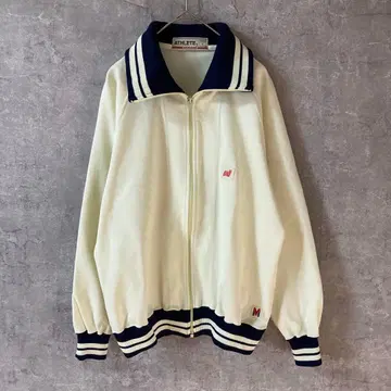 MIZUNO 80s 트랙 자켓 빈티지 L 사이즈 화이트 계열