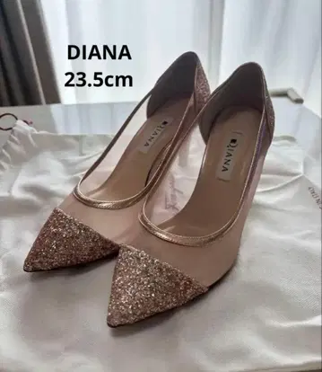 [새상품급] DIANA 핑크 펌프스 글리터 라메 결혼식 세레모니