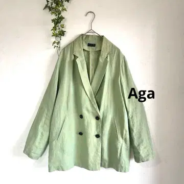 Aga 아가 야마다야 새상품급 더블 브레스트 라이트 테일러드 자켓 빅