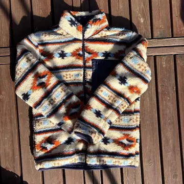 Kahiko 에스닉 패턴 플리스 자켓