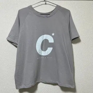 JiCHOI 지초이 JX 래글런 T셔츠 C로고 반팔 그레이