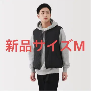 무인양품 경량 다운 포켓터블 노카라 베스트 M