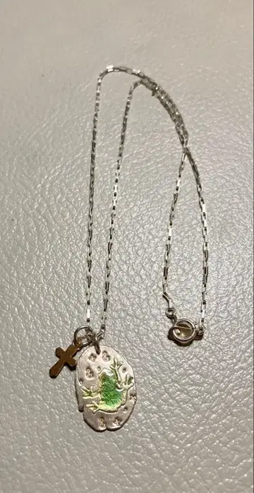 실버 목걸이 핸드메이드 개구리 크로스 세상에 하나뿐인 목걸이