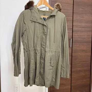 J.CREW 후드 부착 모즈 코트 S 올리브