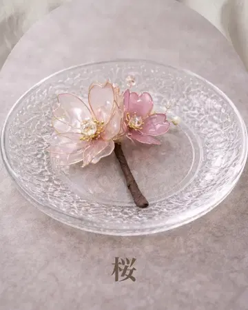 벚꽃 헤어 액세서리