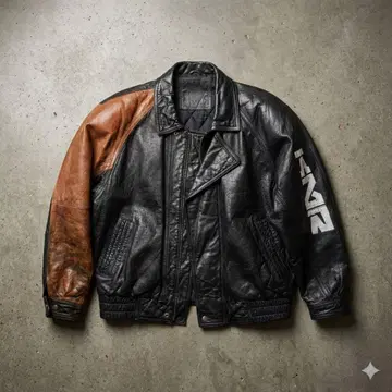 90's '사이버펑크' 커스텀 레더 재킷