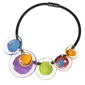 A2091 시스카 레진 윈터 멀티 컬러 롱 코드 목걸이