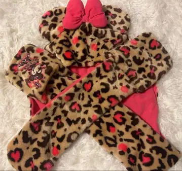 미니 마우스 레오파드 무늬 머플러 캡