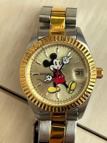미키마우스 손목시계 실버/골드
