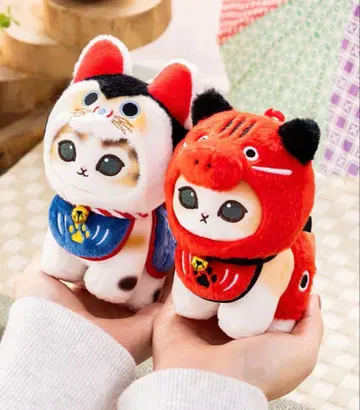 행운의 물건 냥코 마스코트 이누하리코 아카베코 세트 mofusand