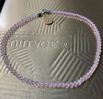 오스트리아제 비즈 목걸이 퍼플 풀컷 크리스탈