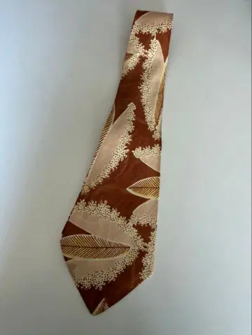 50년대 40년대 빈티지 넥타이 잎 패턴 디자인 실크 넥타이 로카빌리