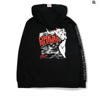 드레스 바다 이야기 콜라보 집업 후드티 새상품 S DRESS 마린쨩