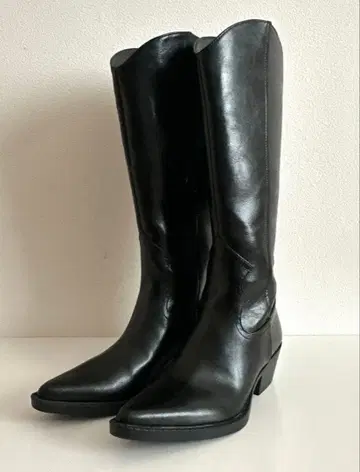 새상품급! ZARA 웨스턴풍 롱 부츠 자라 블랙 36