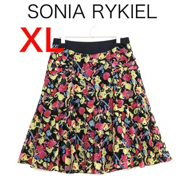 H6237 소니아 리키엘 페인트 패턴 플레어 스커트