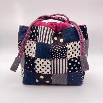 [ 핸드메이드 ] 도트 조각 천으로 만든 붉은 복조리