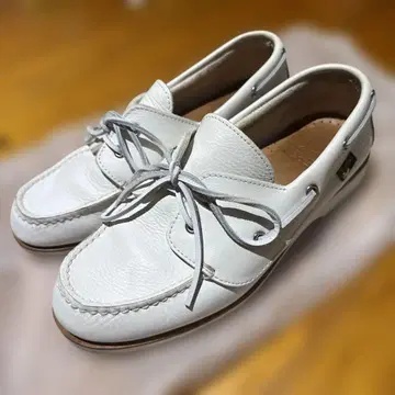 DANNER 화이트 가죽 데크 슈즈