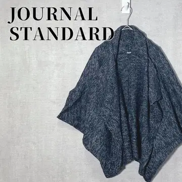 저널 스탠다드 울 린넨 숄카라 니트 가디건 네이비