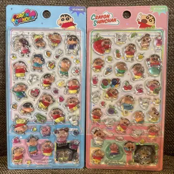 짱구는 못말려(크레용 신짱) 3D 입체 씰 스티커 2장 세트