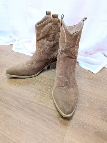 웨스턴 부츠 브라운 스웨이드 느낌 24.5