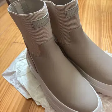 HUNTER 익스플로러 첼시 플랫 플랫폼 부츠 우천 겸용 UK5