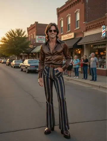 [ 자유와 퇴폐 ] 빈티지 Power 부츠컷 스트라이프 팬츠 70s