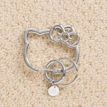 HELLO KITTY LOWRYS FARM 메탈 카라비너 실버 키티