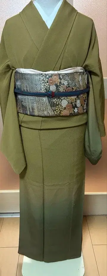 기모노 순수 실크 이로무지 밑단 보카시 후쿠로 오비