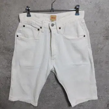 45rpm 화이트 데님 하프 팬츠 사이즈 2