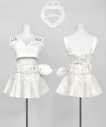 Dim Moire 데님 뷔스티에 화이트