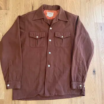 40s 50s Marlboro 울 개버딘 셔츠