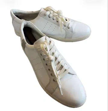 후프디두 레더 스니커즈 화이트 캐주얼 슈즈 27cm