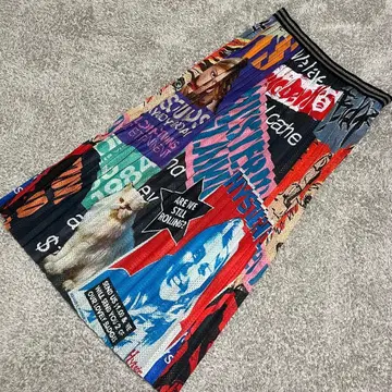 HYSTERIC GLAMOUR 히스걸 올 패턴 메쉬 롱 스커트