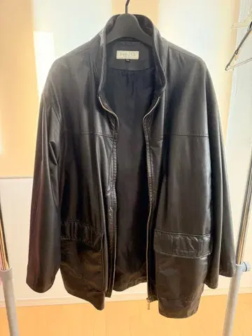 ZENITH 가죽 하프 코트 카 코트 양가죽 천연 가죽 빈티지