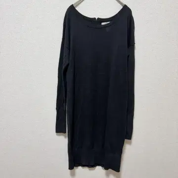 ruby moon [ S ] 니트 원피스 블랙 튜닉 긴팔