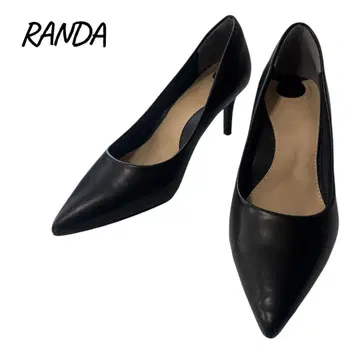 RANDA 블랙 스틸레토 펌프스 24cm 힐 7cm