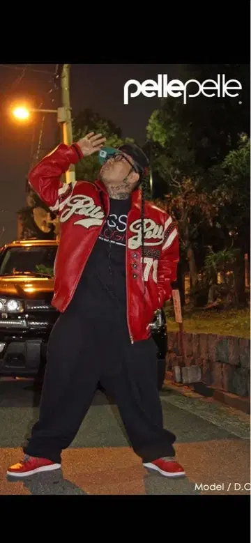 Pelle Pelle 레드 바시티 자켓